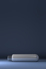 Tubular light bulb lying