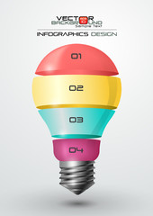 Modern Infographic Template with Light Bulb