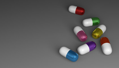 Multicolor pills