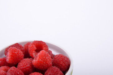 Bowl of raspberries