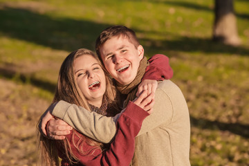 Teen Couple Laughing