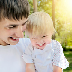 Young Father and Child