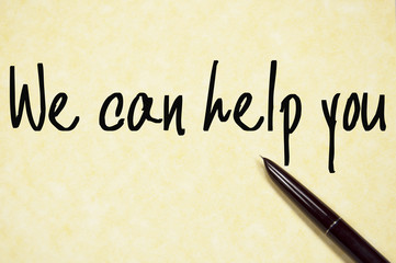 we can help you text write on paper