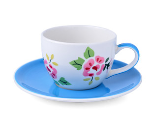Empty coffee cup isolated on white
