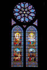 Vitraux, église Sacré Cœur de Douarnenez, Bretagne, Finistère