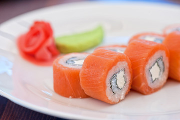 Salmon roll sushi