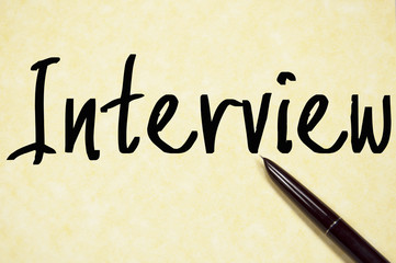 interview word write on paper