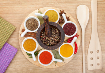 Various spices selection