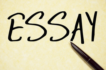 essay word write on paper