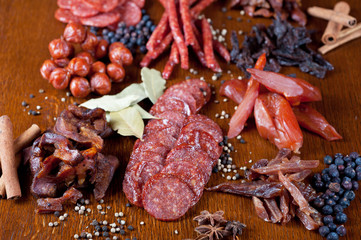 meat and sausages