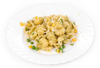pasta shells with vegetables