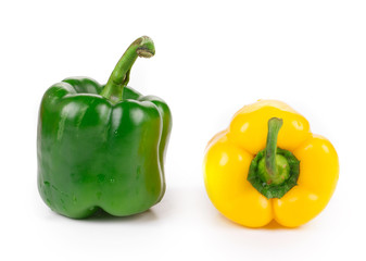 Green and yellow peppers