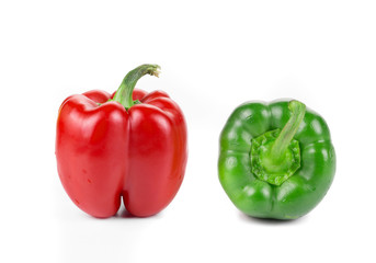 Green and red peppers