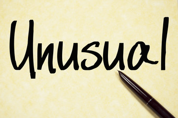 unusual word write on paper