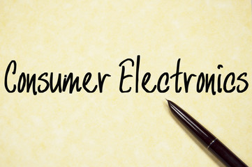 consumer electronics text write on paper