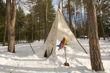 Teepee in the snow