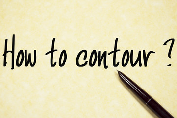 how to contour question write on paper