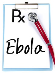 Ebola word write on prescription
