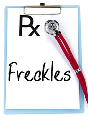 freckles word write on prescription