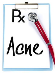 acne word write on prescription