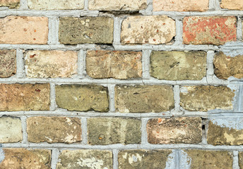 Background of red brick wall pattern texture.