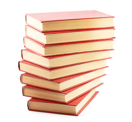 red books isolated on white background