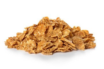 Flakes, Breakfast Cereal isolated on white background