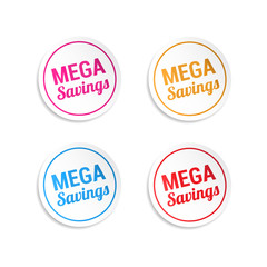 Mega Savings Stickers