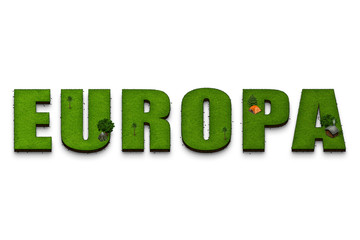 3D Karten Kontinent Europa