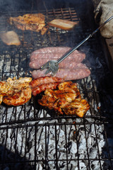 Grilled meat, barbecue