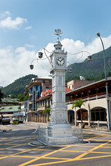 The clock tower of Victoria, Seychelles