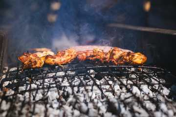Grilled meat, barbecue