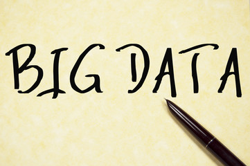 big data text write on paper