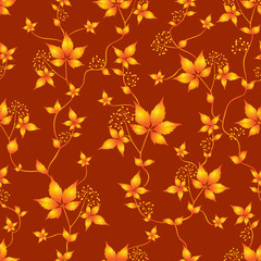 Seamless texture wild grapes.