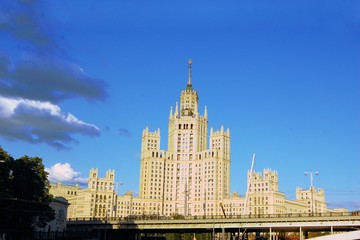 Fototapeta na wymiar Sovjet architecture building in moscow