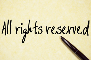 all rights reserved 