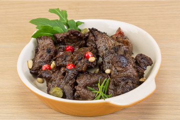 Roasted venison