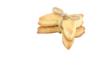 Butterfly traditional holiday cookies isolated on white