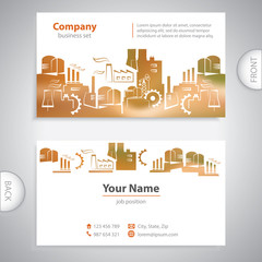 business card - Abstract Industrial building - company presentat