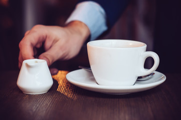 man in cafe
