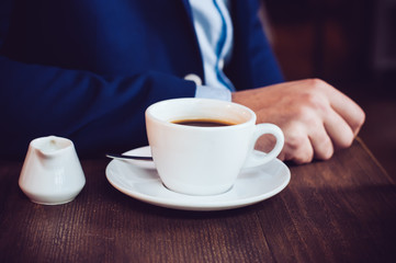 man in cafe
