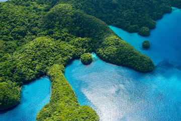 Palau islands from above