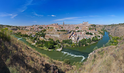 Fototapeta na wymiar Panorama of Toledo Spain