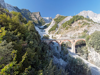 Panoramic views of Alpi Apuane Tuscany Italy