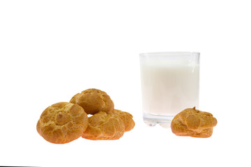 Fragrant rolls and milk