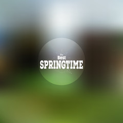 Spring time poster, vector web and mobile interface template