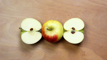 apples cut in half
