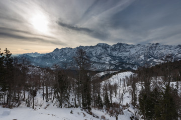 Fototapeta na wymiar Totes Gebirge Sonnenaufgang 4