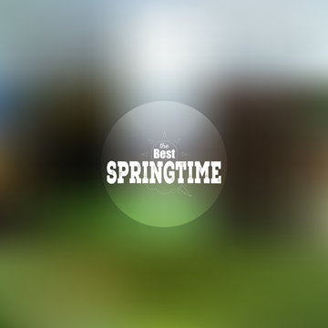 Spring time poster, vector web and mobile interface template