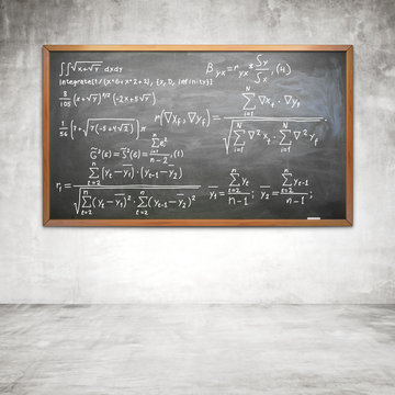 formula on chalk board